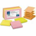 Business Source Pop-up Adhesive Note Pads, 3inx3in, 100 Sh, 1 AST Neon, 12PK BSN16452